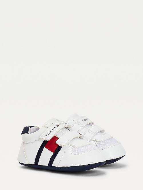 Tommy Hilfiger Padded Hook And Loop Rögzítő Tornacipő Fiú Fehér | TH623MVS