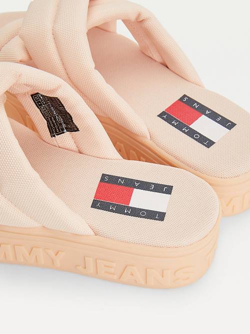 Tommy Hilfiger Padded Pántos Flatform Szandál Női Rózsaszín | TH078EMY