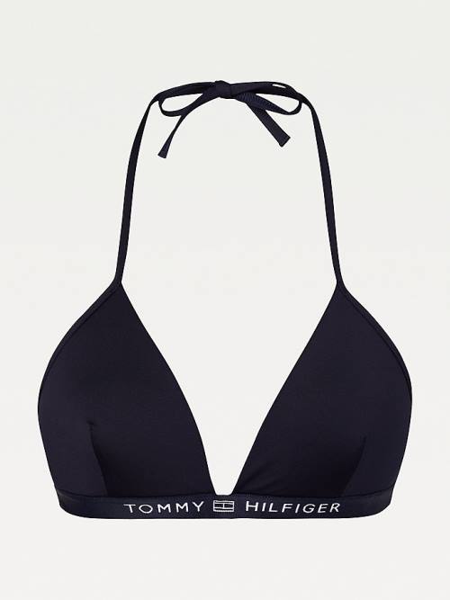 Tommy Hilfiger Padded Triangle Bikini Top Fürdőruha Női Kék | TH735TPA