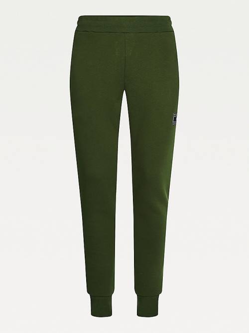 Tommy Hilfiger Peached Fleece Joggers Nadrág Férfi Zöld | TH085BLK