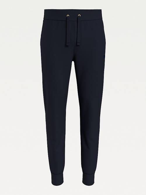 Tommy Hilfiger Peached Fleece Joggers Nadrág Férfi Kék | TH567QUN