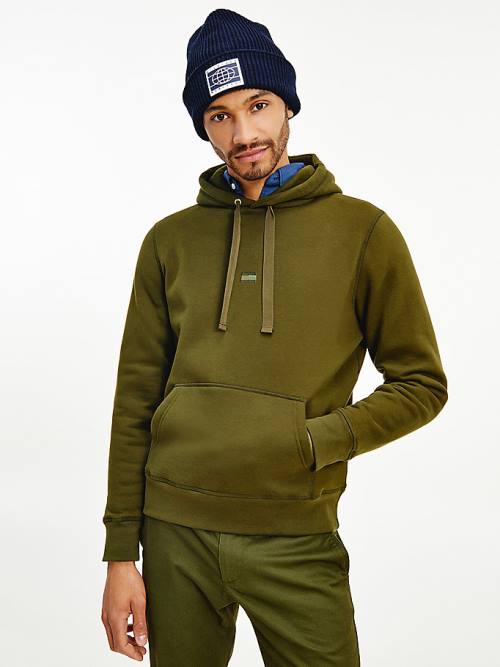 Tommy Hilfiger Peached Fleece Kapucnis Pulóver Férfi Barna | TH382YJS