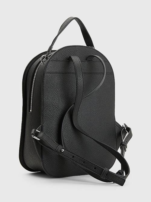 Tommy Hilfiger Pebble Grain Backpack Táska Női Fekete | TH586FBS