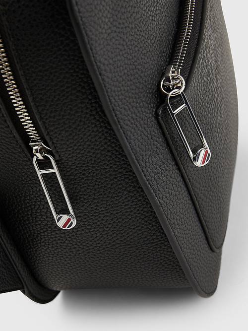 Tommy Hilfiger Pebble Grain Backpack Táska Női Fekete | TH586FBS