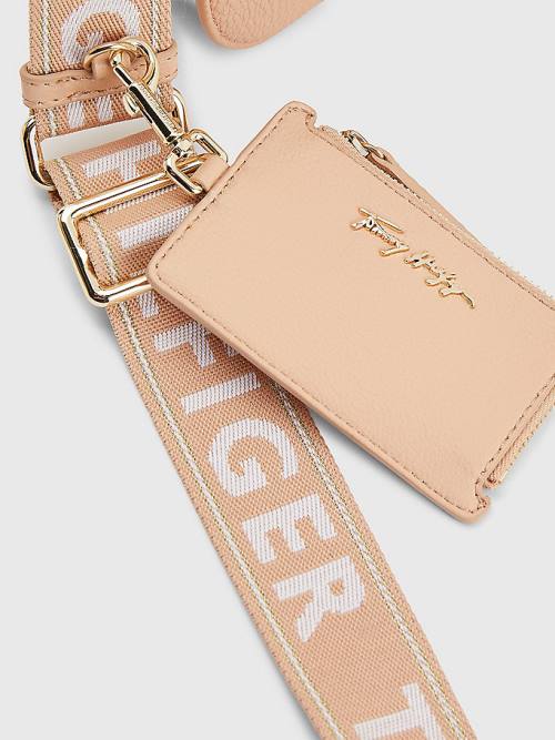 Tommy Hilfiger Pebble Grain Satchel Táska Női Bézs | TH074RHM