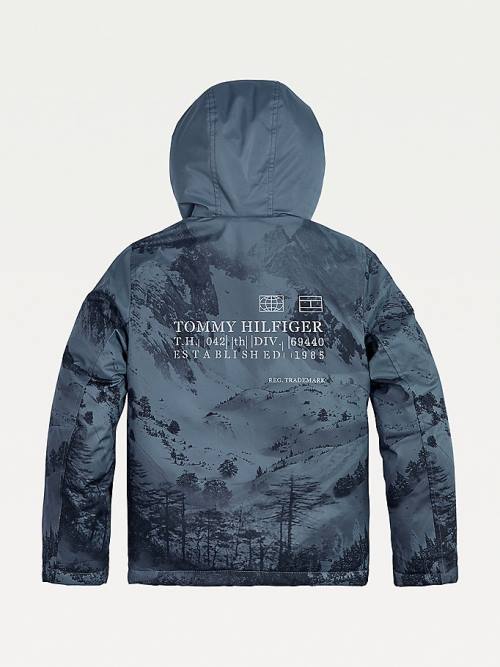 Tommy Hilfiger Photo Print Kabát Fiú Zöld | TH614BTO