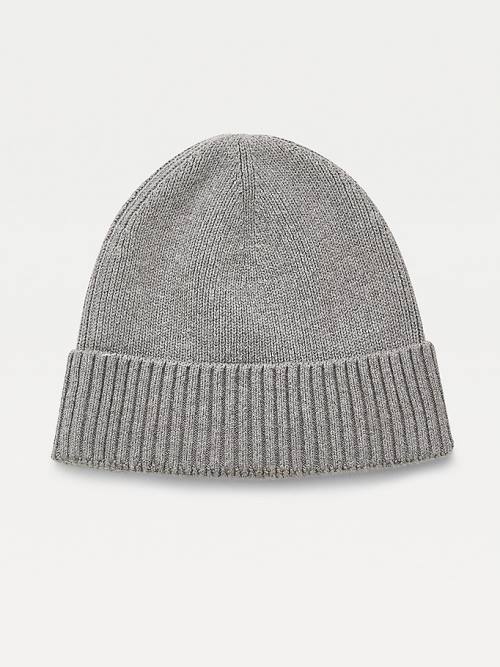 Tommy Hilfiger Pima Pamut Cashmere Cuffed Beanie Kalap Férfi Szürke | TH567HQZ