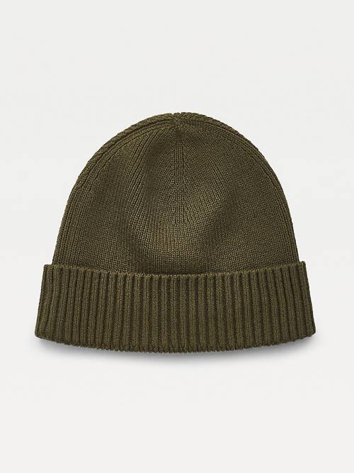 Tommy Hilfiger Pima Pamut Cashmere Cuffed Beanie Kalap Férfi Barna | TH807CLE