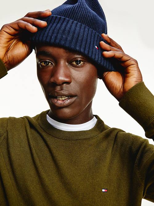 Tommy Hilfiger Pima Pamut Cashmere Jumper Pulóverek Férfi Barna | TH785MXZ