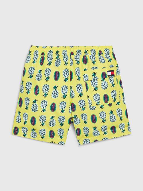 Tommy Hilfiger Pineapple Print Mid Length Shorts Fürdőruha Fiú Sárga | TH409IBO