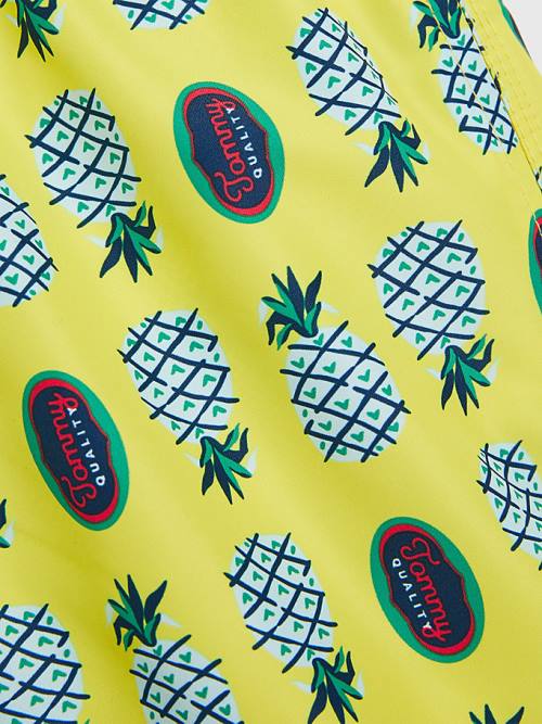 Tommy Hilfiger Pineapple Print Mid Length Shorts Fürdőruha Fiú Sárga | TH409IBO