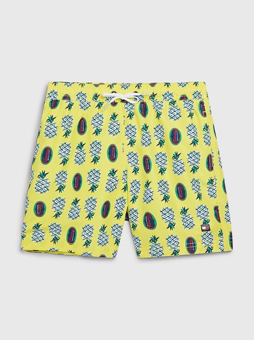 Tommy Hilfiger Pineapple Print Mid Length Shorts Fürdőruha Fiú Sárga | TH409IBO