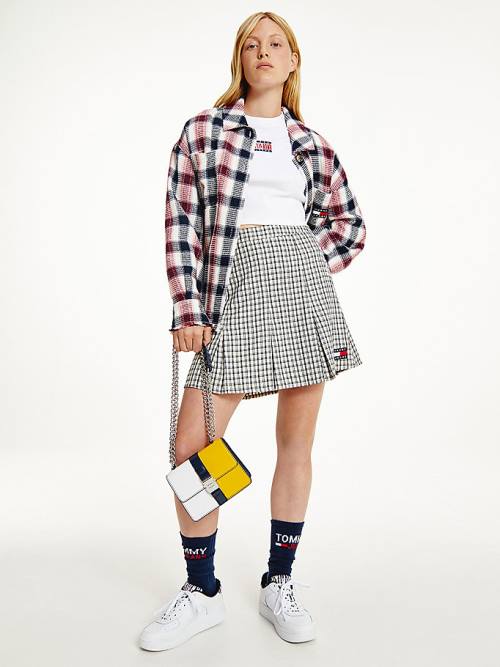 Tommy Hilfiger Plaid Check Mini Szoknya Női Bézs | TH415IDU