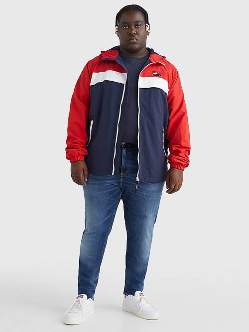 Tommy Hilfiger Plus Chicago Windbreaker Kabát Férfi Kék | TH062DYN