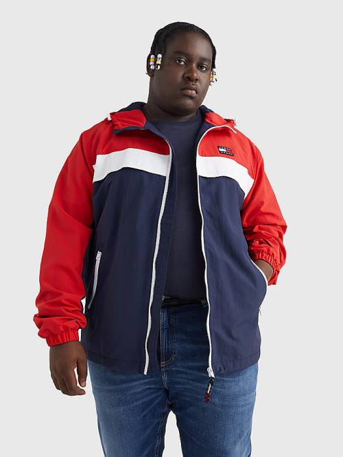 Tommy Hilfiger Plus Chicago Windbreaker Kabát Férfi Kék | TH062DYN