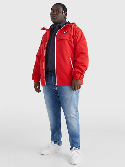 Tommy Hilfiger Plus Chicago Windbreaker Kabát Férfi Piros | TH480JBE