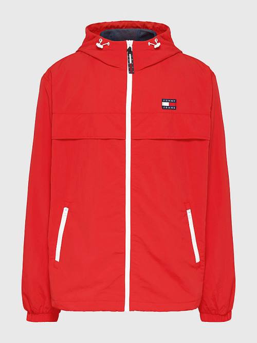 Tommy Hilfiger Plus Chicago Windbreaker Kabát Férfi Piros | TH480JBE