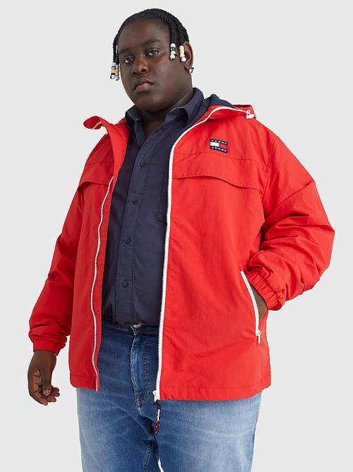 Tommy Hilfiger Plus Chicago Windbreaker Kabát Férfi Piros | TH480JBE