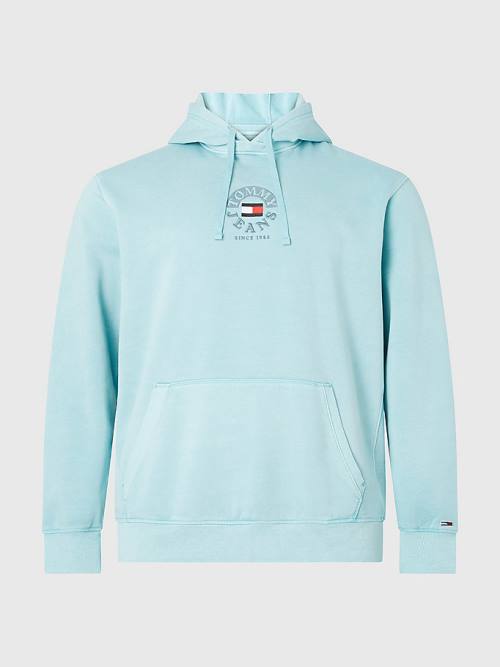 Tommy Hilfiger Plus Fleece Kapucnis Pulóver Férfi Kék | TH175LMK