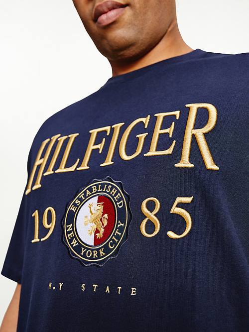 Tommy Hilfiger Plus Icons Relaxed Fit Póló Férfi Kék | TH816EXJ