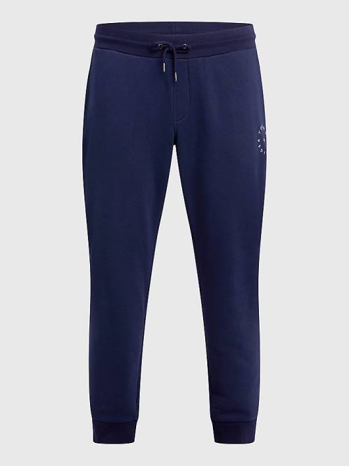 Tommy Hilfiger Plus Organic Pamut Flex Fleece Joggers Nadrág Férfi Kék | TH564PGA