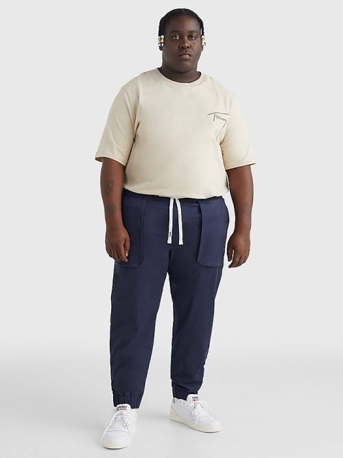 Tommy Hilfiger Plus Scanton Slim Fit Joggers Nadrág Férfi Kék | TH601YQN