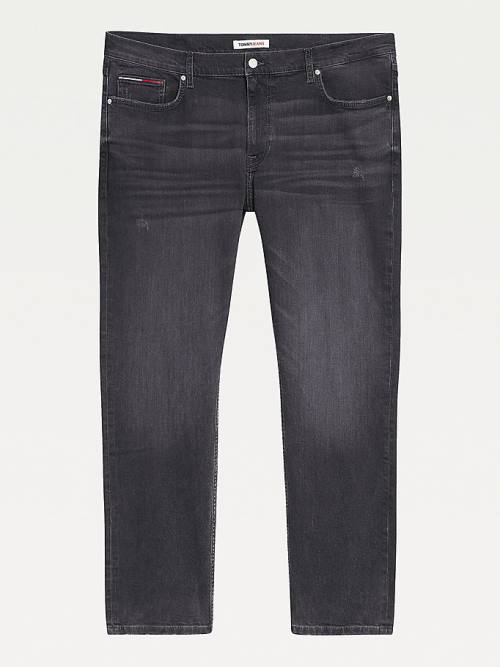 Tommy Hilfiger Plus Simon Skinny Distressed Black Farmer Férfi Denim | TH314OWD