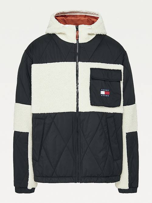 Tommy Hilfiger Plus Tommy Badge Sherpa Kabát Férfi Fekete | TH682DSA