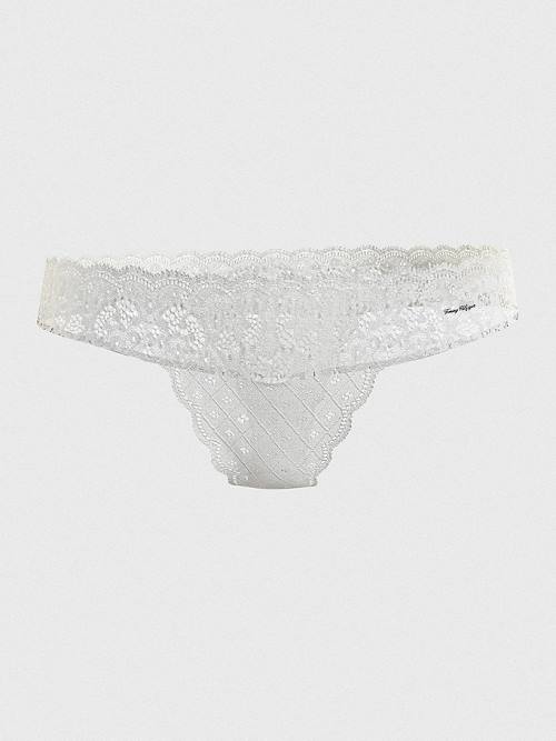 Tommy Hilfiger Prairie Csipke Brazilian Briefs Fehérnemű Női Fehér | TH839IQL