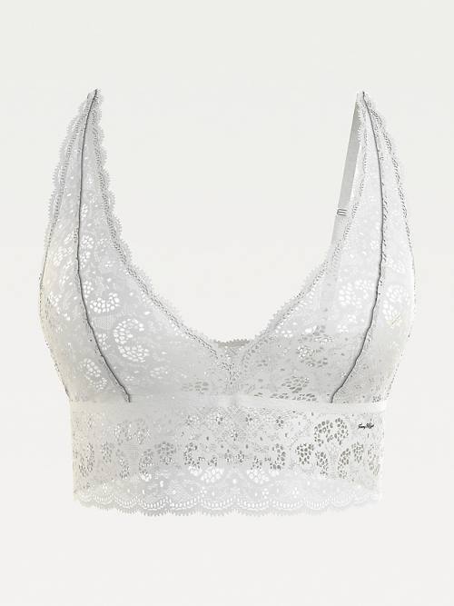 Tommy Hilfiger Prairie Csipke Triangle Bralette Fehérnemű Női Fehér | TH174LEP