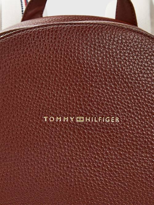 Tommy Hilfiger Premium Bőr Backpack Táska Férfi Barna | TH612VHI