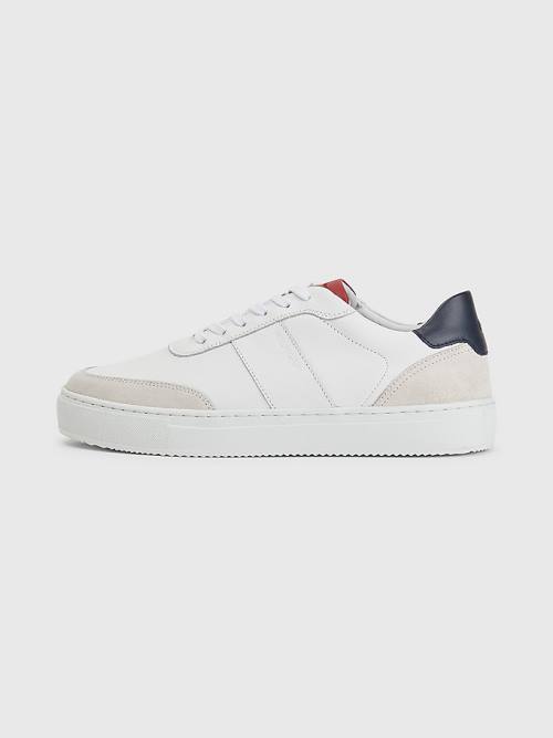 Tommy Hilfiger Premium Bőr Cupsole Tornacipő Férfi Fehér | TH391RFU