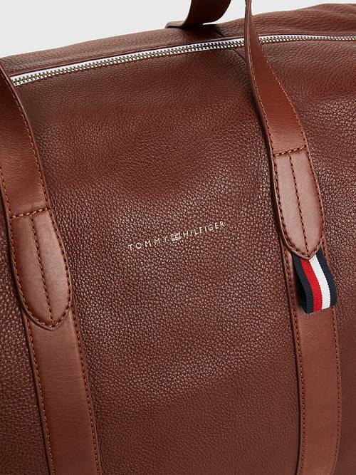 Tommy Hilfiger Premium Bőr Duffle Táska Férfi Barna | TH568VPO