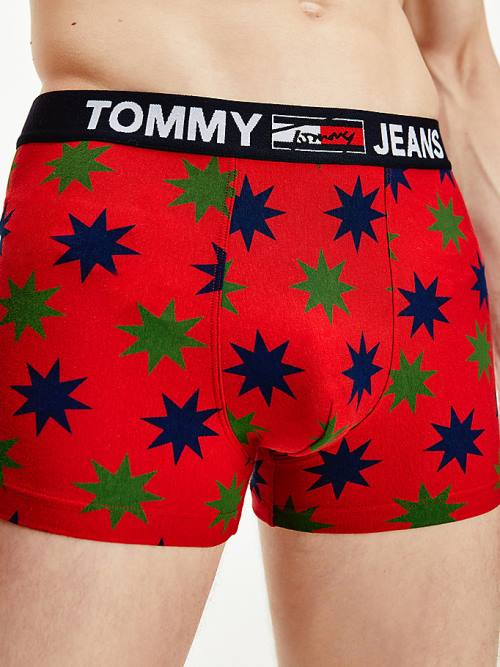 Tommy Hilfiger Print Pamut Trunks Fehérnemű Férfi Bézs | TH720QJR