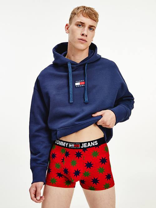 Tommy Hilfiger Print Pamut Trunks Fehérnemű Férfi Bézs | TH720QJR