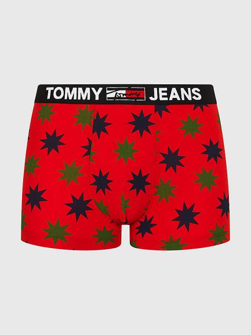 Tommy Hilfiger Print Pamut Trunks Fehérnemű Férfi Bézs | TH720QJR