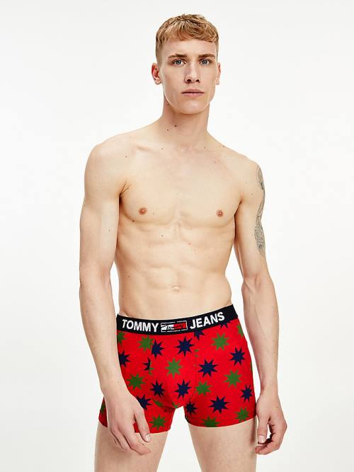 Tommy Hilfiger Print Pamut Trunks Fehérnemű Férfi Bézs | TH720QJR