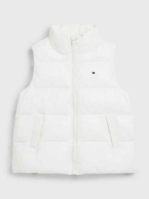 Tommy Hilfiger Puffer Zip-Thru Vest Kabát Lány Fehér | TH751YCZ