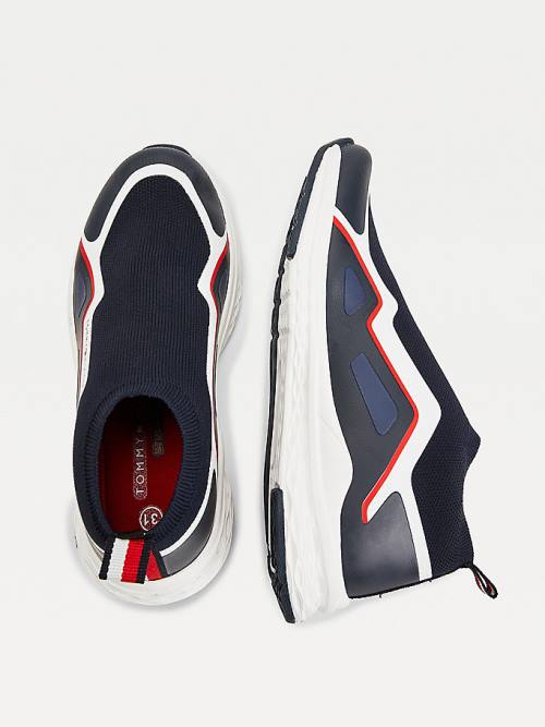 Tommy Hilfiger Pull-On Low-Top Sock Tornacipő Fiú Kék | TH931IHC