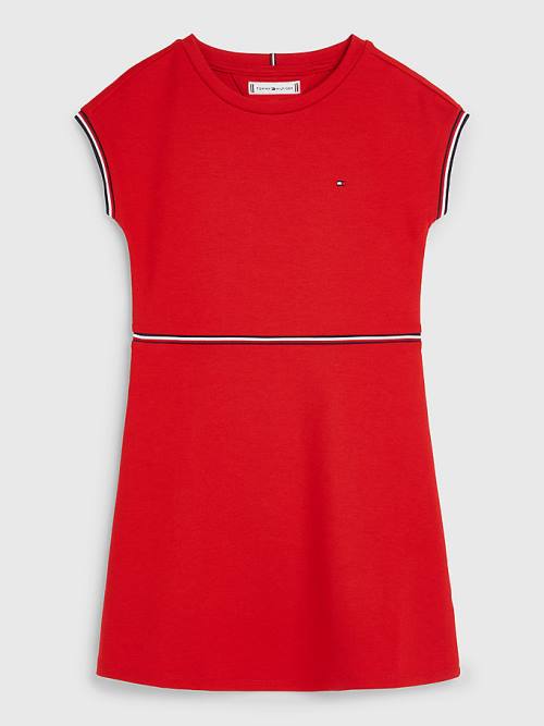 Tommy Hilfiger Punto Fit And Flare Ruha Lány Piros | TH843OEP