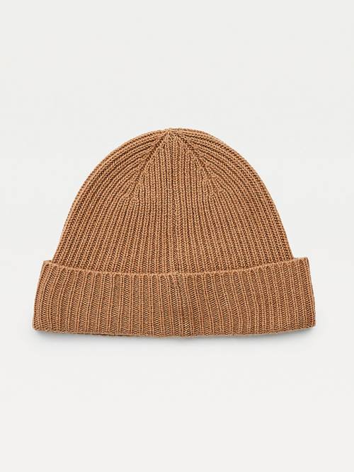 Tommy Hilfiger Pure Cashmere Beanie Kalap Női Barna | TH637RDX