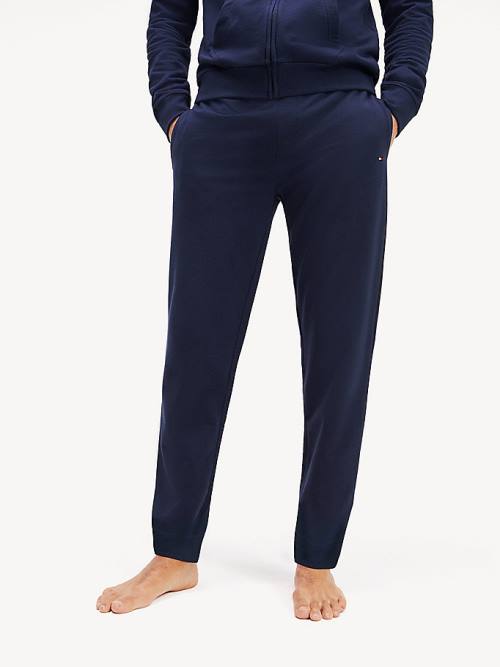 Tommy Hilfiger Pure Pamut Joggers Pizsama Férfi Kék | TH513DLR