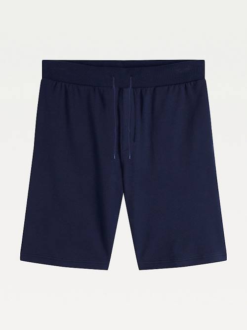 Tommy Hilfiger Pure Pamut Shorts Pizsama Férfi Kék | TH398CUJ