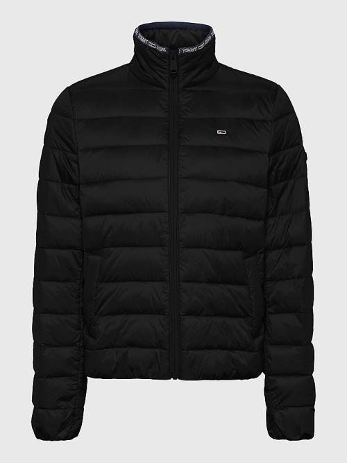 Tommy Hilfiger Quilted Zip-Thru Kabát Női Fekete | TH348MOZ