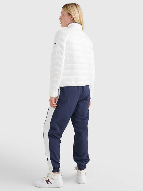 Tommy Hilfiger Quilted Zip-Thru Kabát Női Fehér | TH395MDF