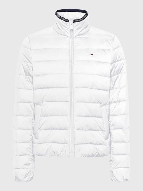 Tommy Hilfiger Quilted Zip-Thru Kabát Női Fehér | TH395MDF