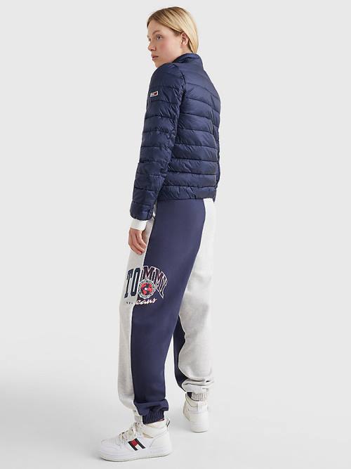 Tommy Hilfiger Quilted Zip-Thru Kabát Női Kék | TH798CXI