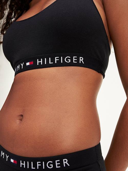 Tommy Hilfiger Racerback Scoop Neck Bralette Fehérnemű Női Fekete | TH471GCF