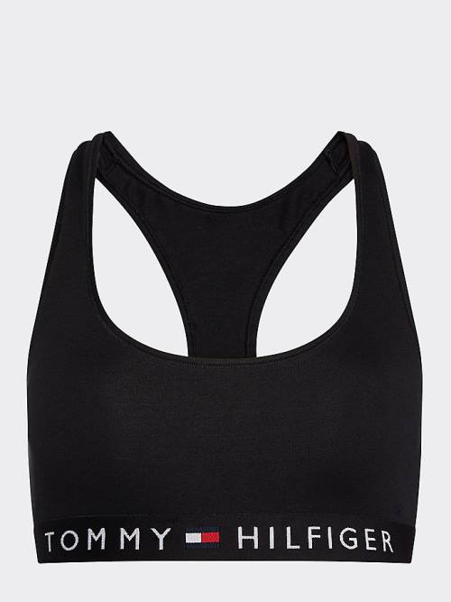 Tommy Hilfiger Racerback Scoop Neck Bralette Fehérnemű Női Fekete | TH471GCF