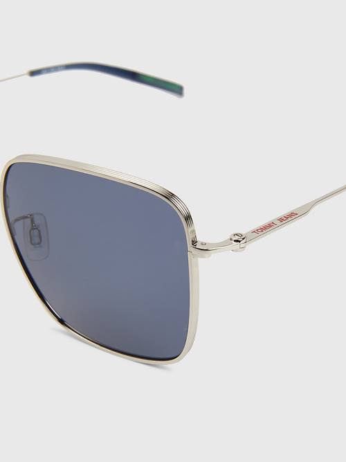 Tommy Hilfiger Rectangular Lens Napszemüveg Férfi Szürke | TH318COQ